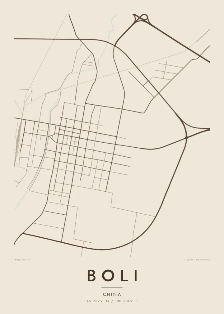 Boli map poster — Sand style