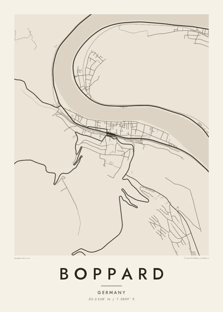 Boppard map poster — Paper
