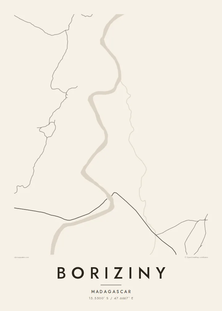 Boriziny map poster — Paper