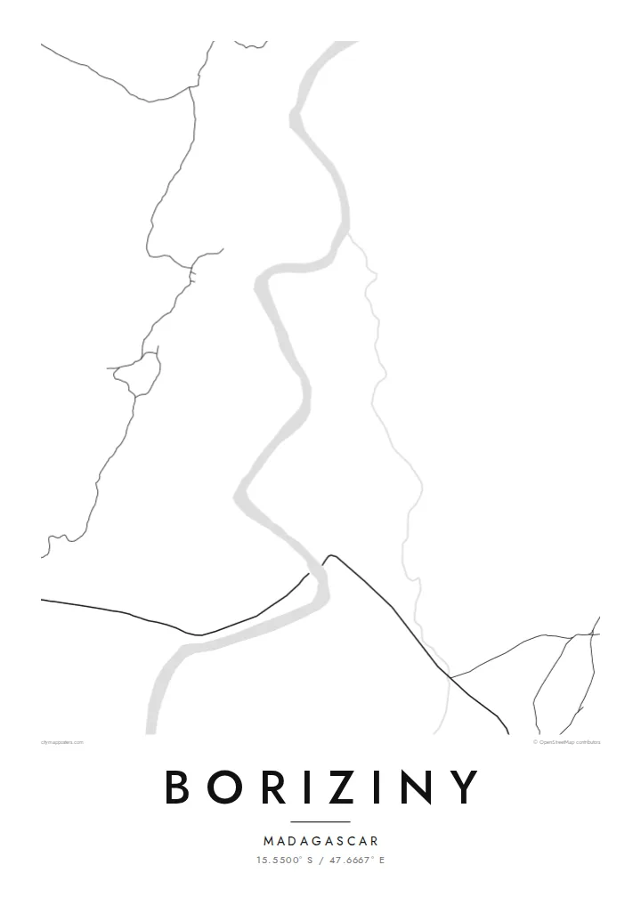 Boriziny map poster — Classic