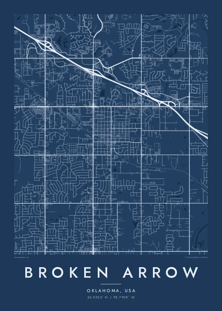 Broken Arrow map poster — Blueprint