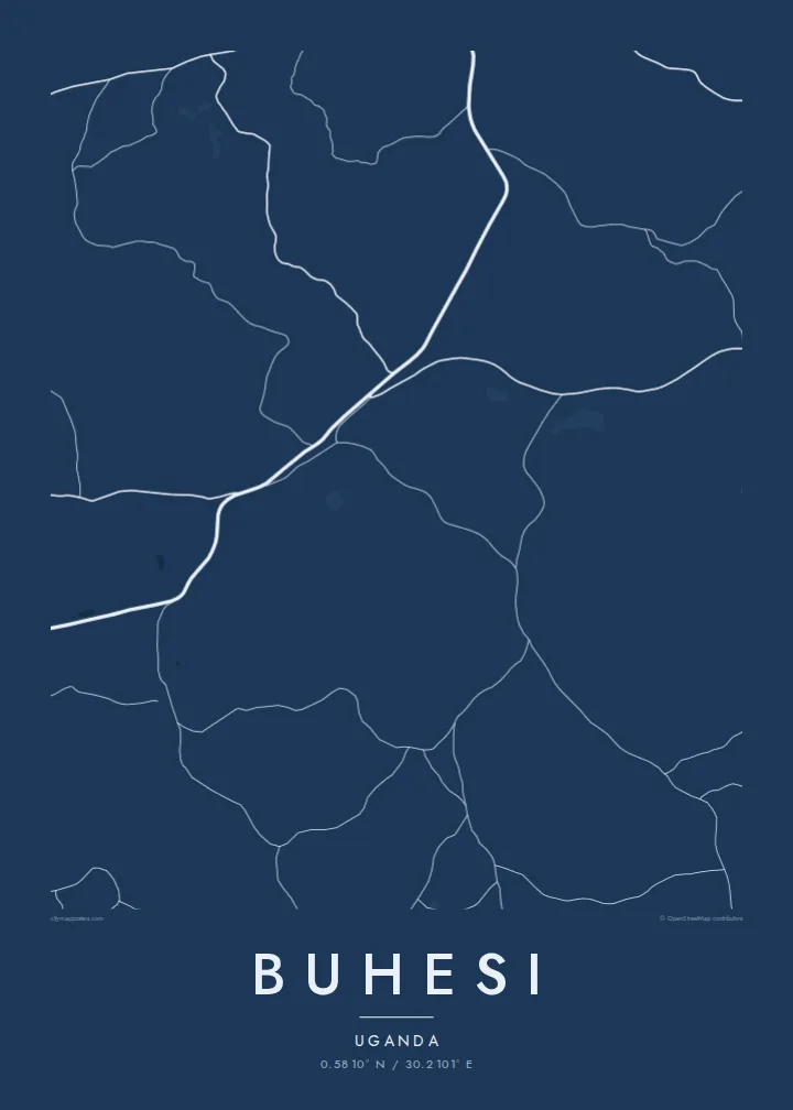 Buhesi map poster — Blueprint