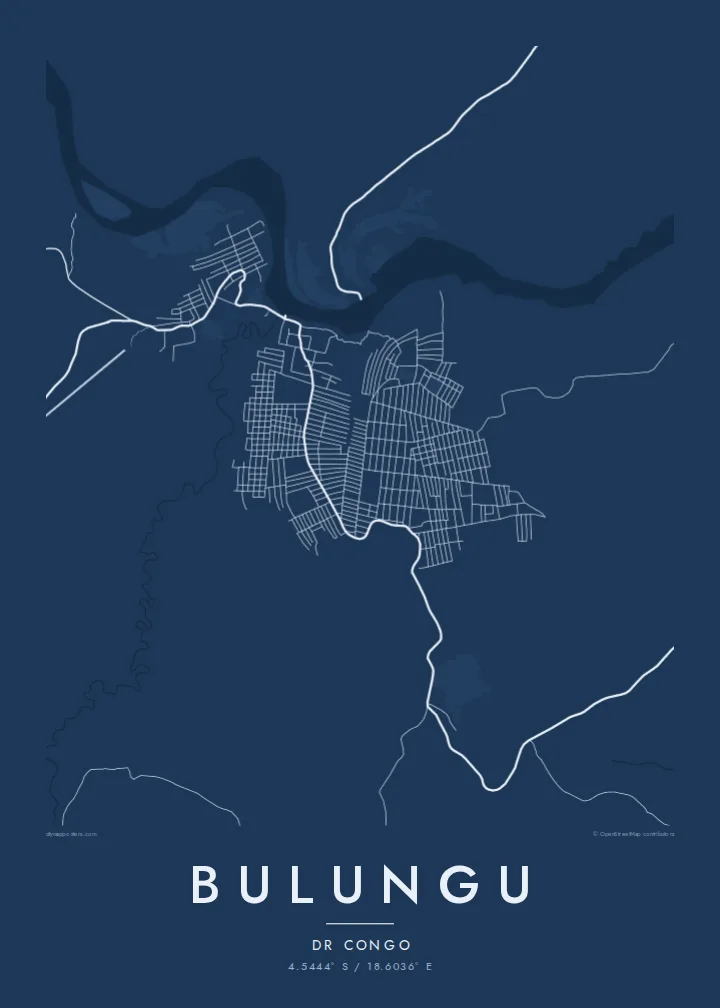 Bulungu map poster — Blueprint