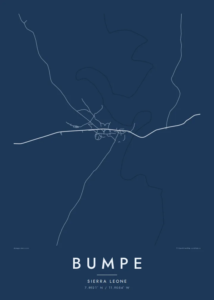 Bumpe map poster — Blueprint style