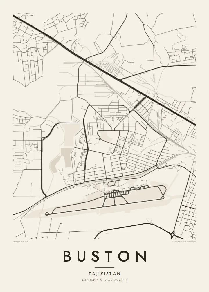 Buston map poster — Paper