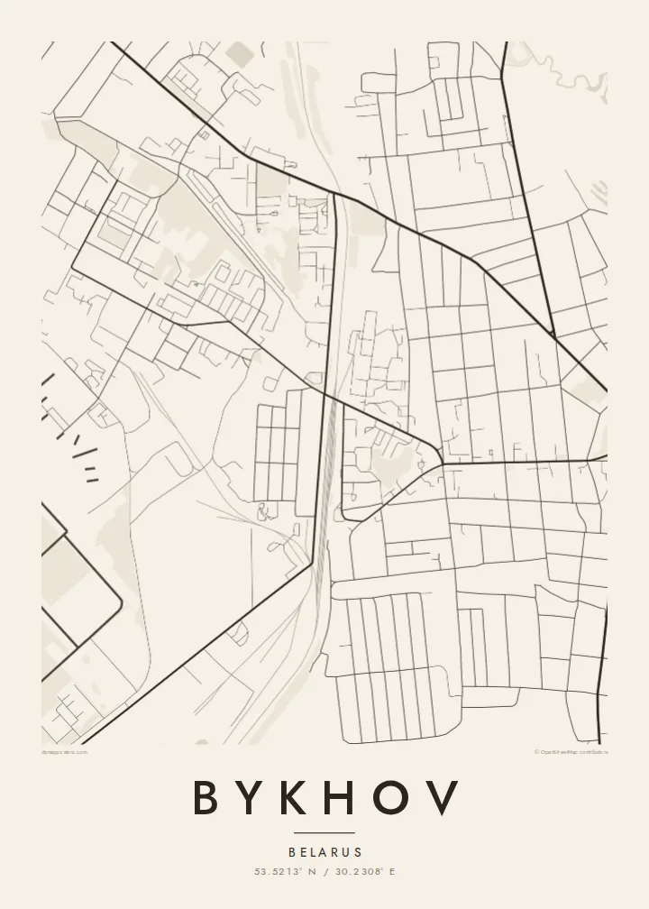 Bykhov map poster — Paper