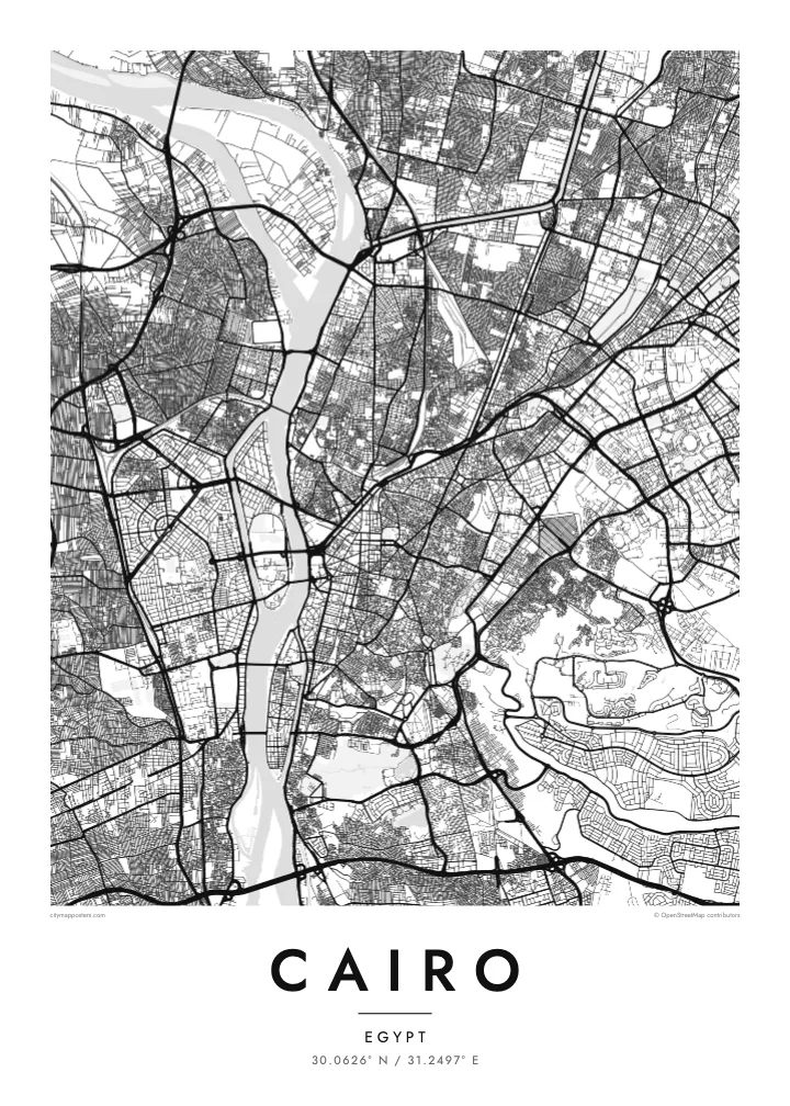 Cairo map poster