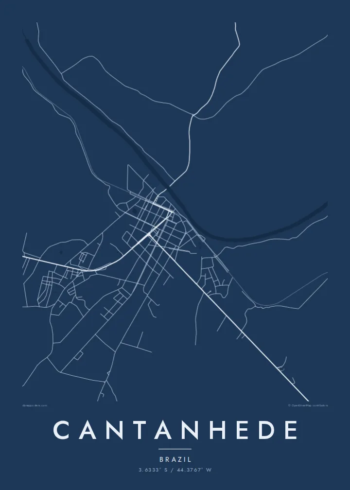 Cantanhede map poster — Blueprint