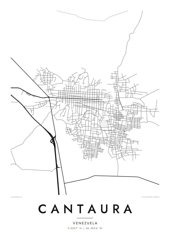 Cantaura map poster — Classic