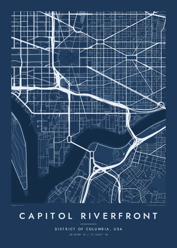 Capitol Riverfront map poster — Blueprint