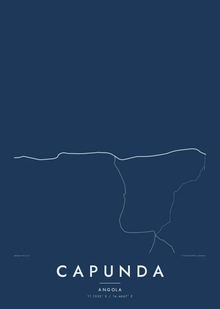 Capunda map poster — Blueprint style