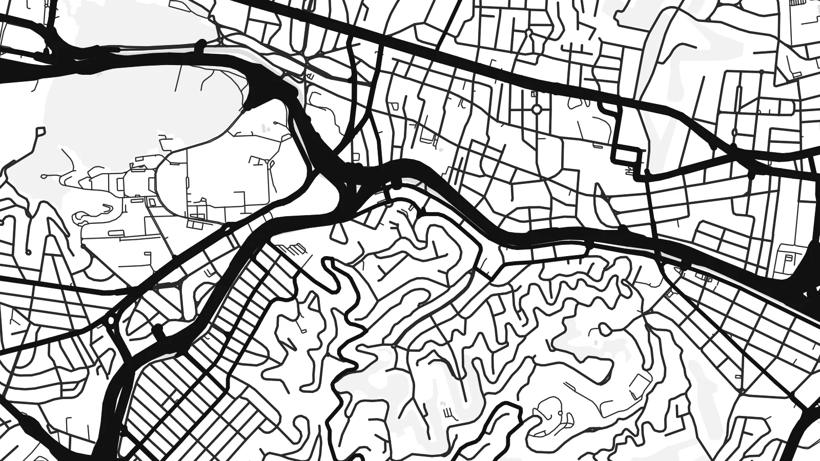 Close-up of the Caracas map poster at print resolution