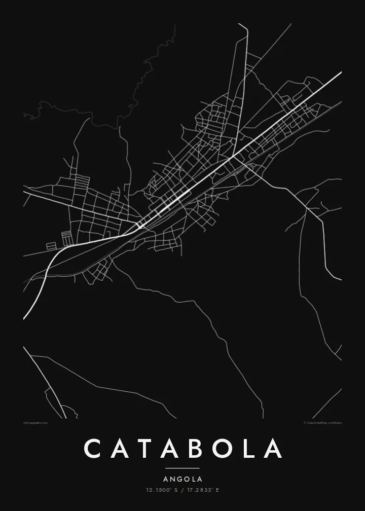 Catabola map poster — Noir