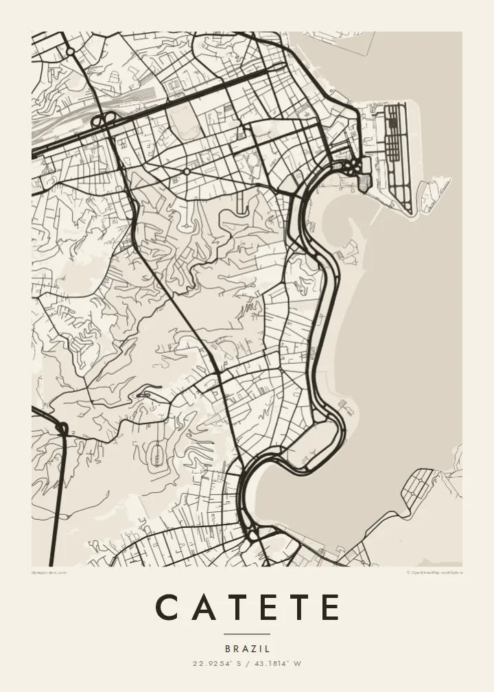Catete map poster — Paper