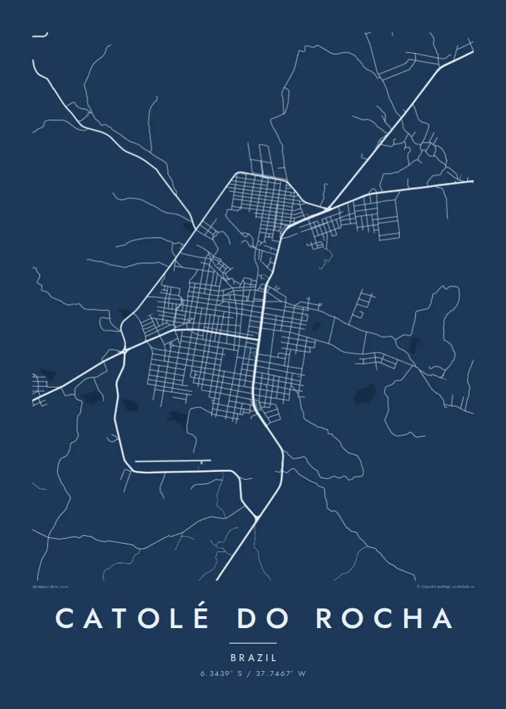 Catolé do Rocha map poster — Blueprint