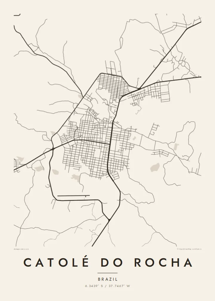 Catolé do Rocha map poster — Paper