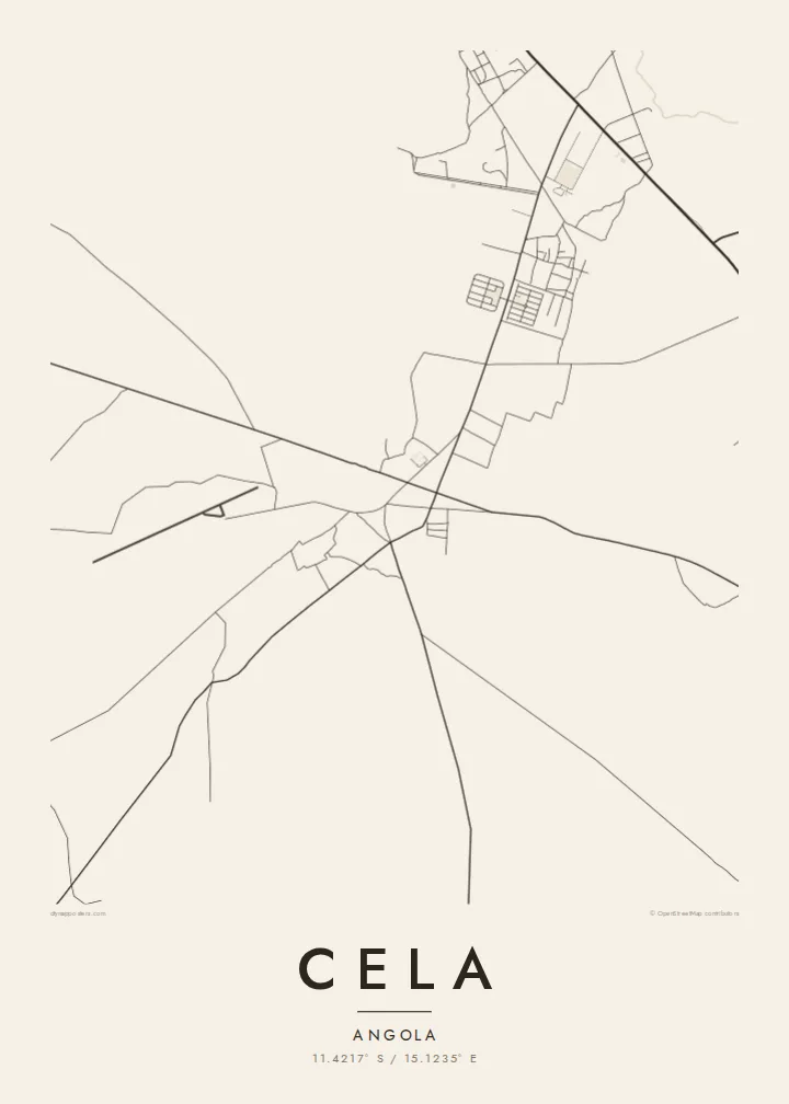 Cela map poster — Paper style