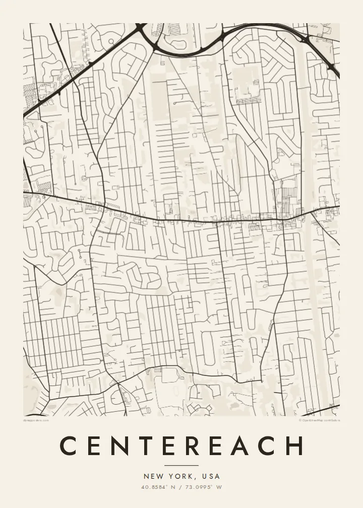 Centereach map poster — Paper