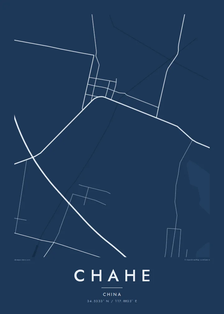 Chahe map poster — Blueprint