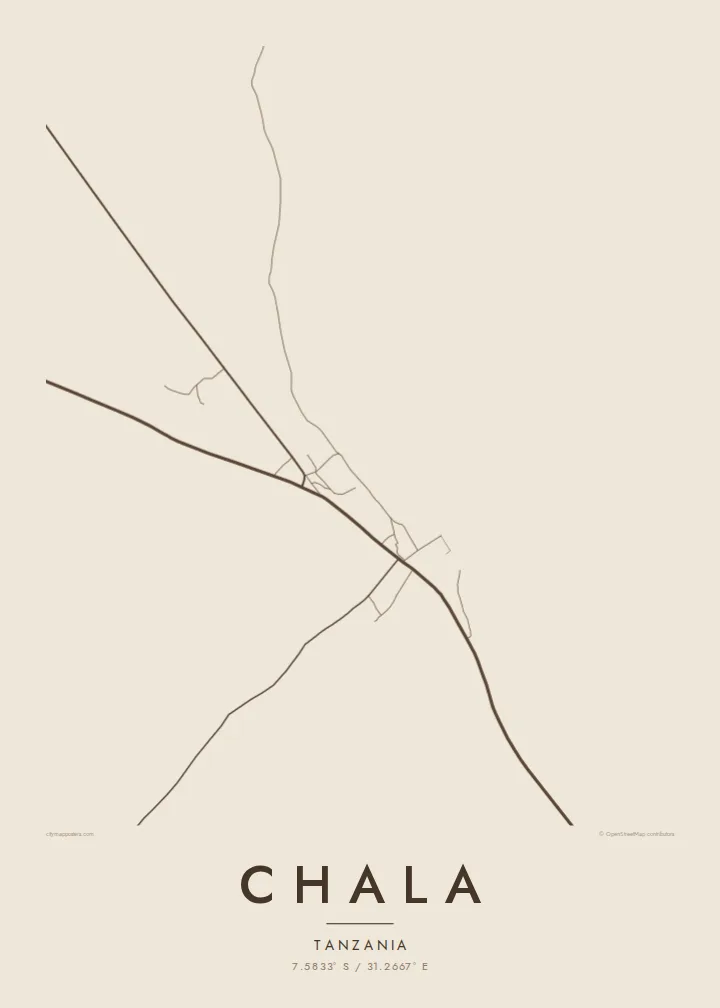 Chala map poster — Sand style
