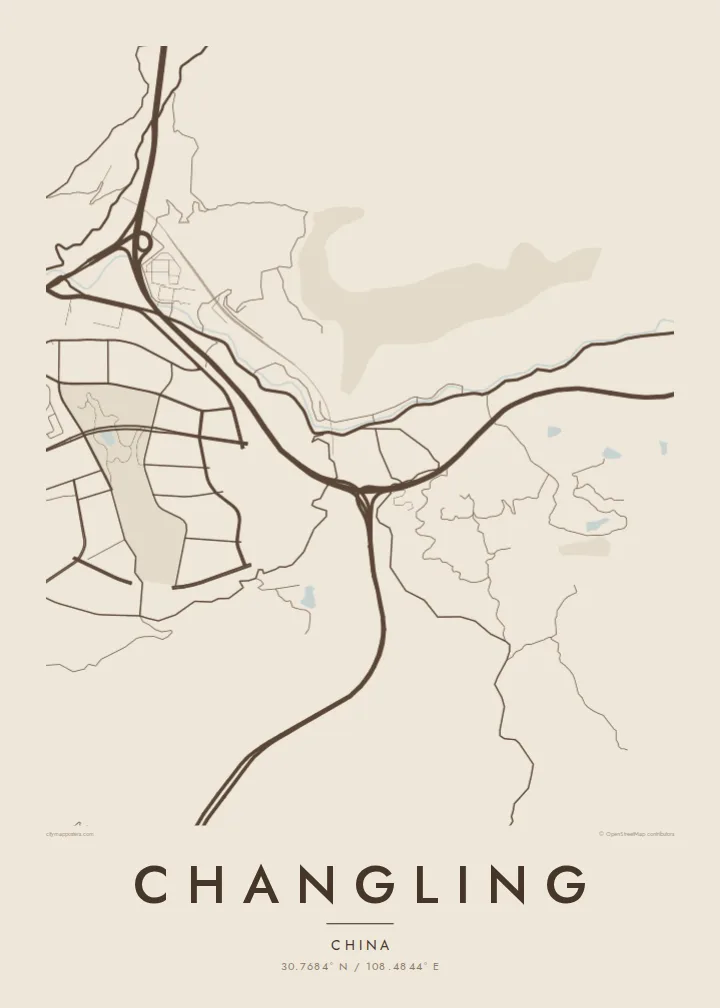 Changling map poster — Sand
