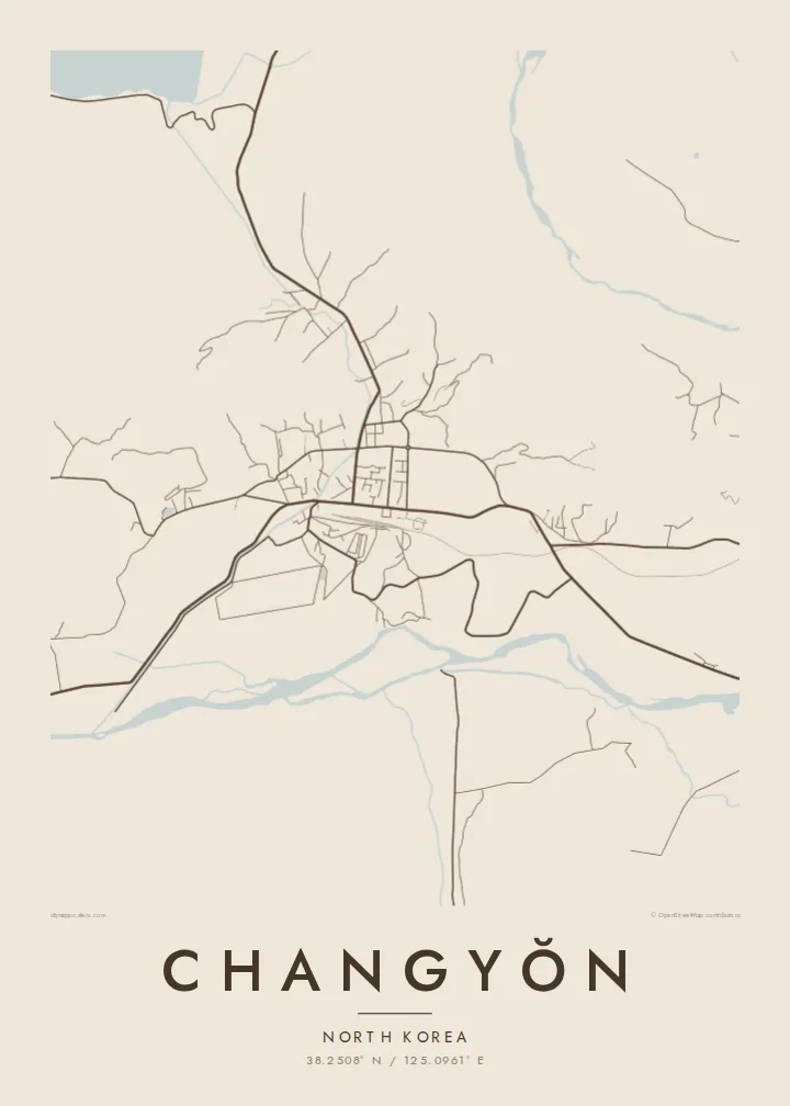 Changyŏn map poster — Sand style