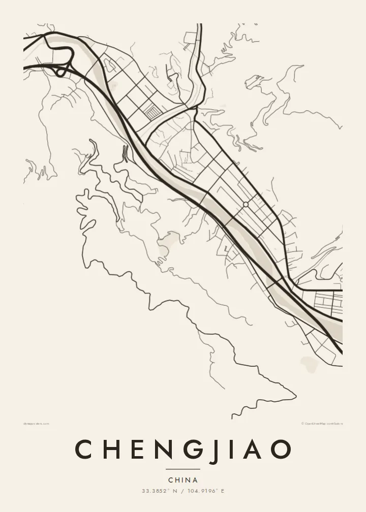 Chengjiao map poster — Paper style
