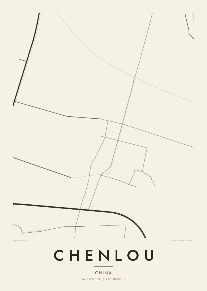 Chenlou map poster — Paper style