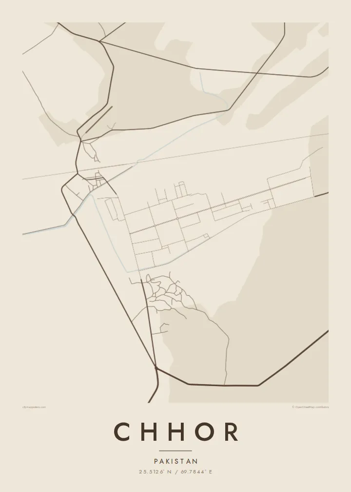Chhor map poster — Sand