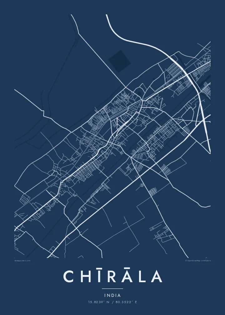 Chīrāla map poster — Blueprint