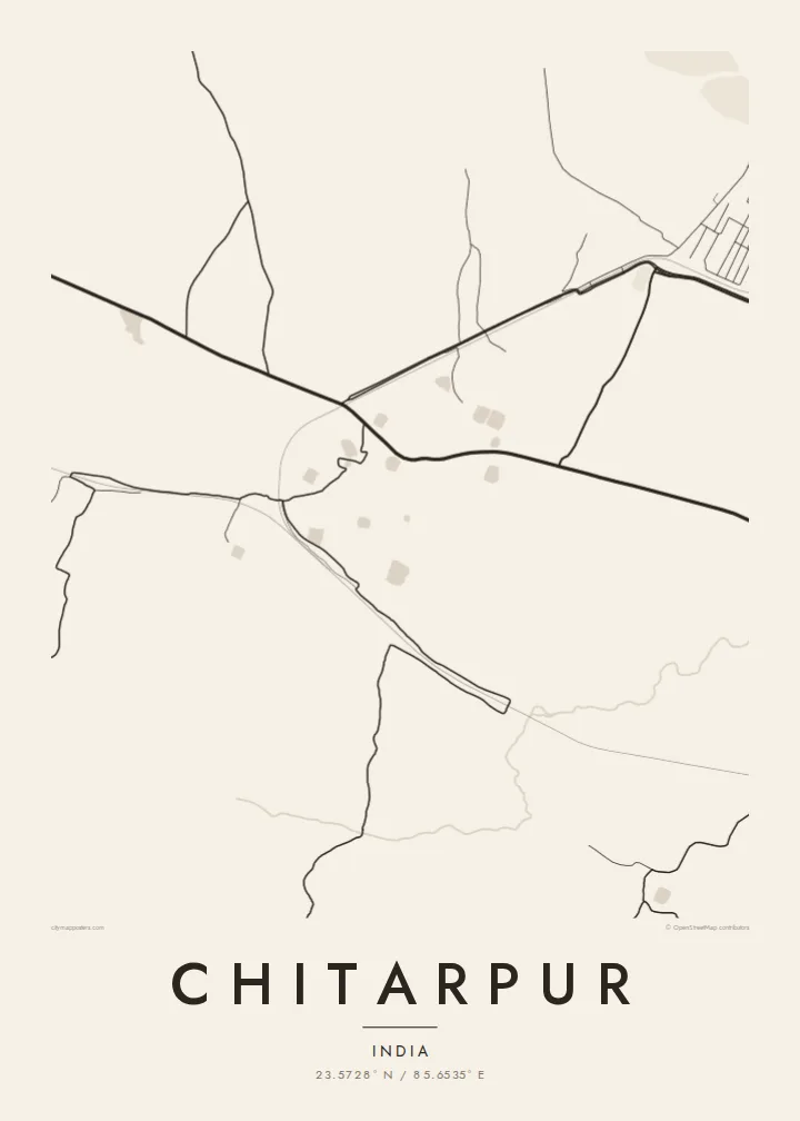 Chitarpur map poster — Paper
