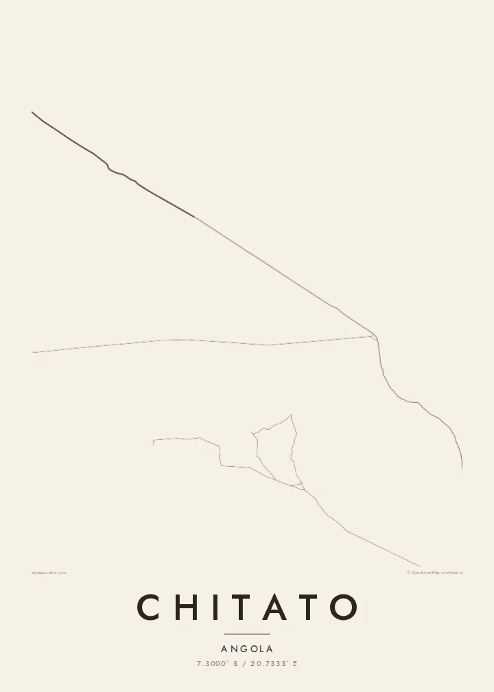 Chitato map poster — Paper style