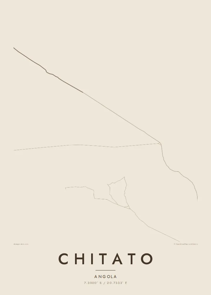 Chitato map poster — Sand style