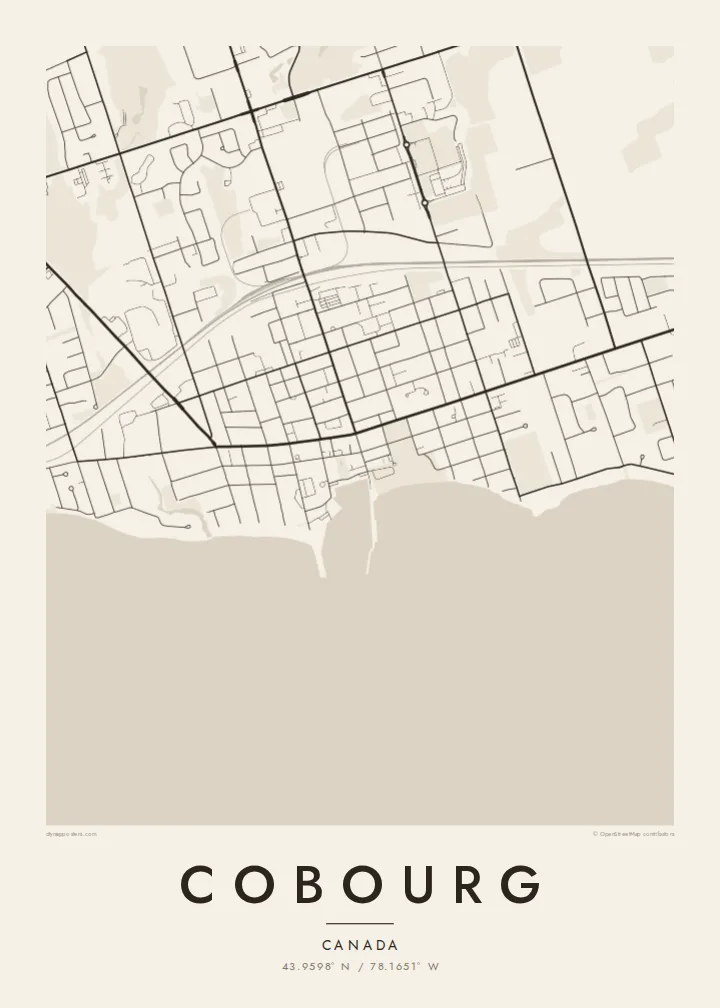 Cobourg map poster — Paper