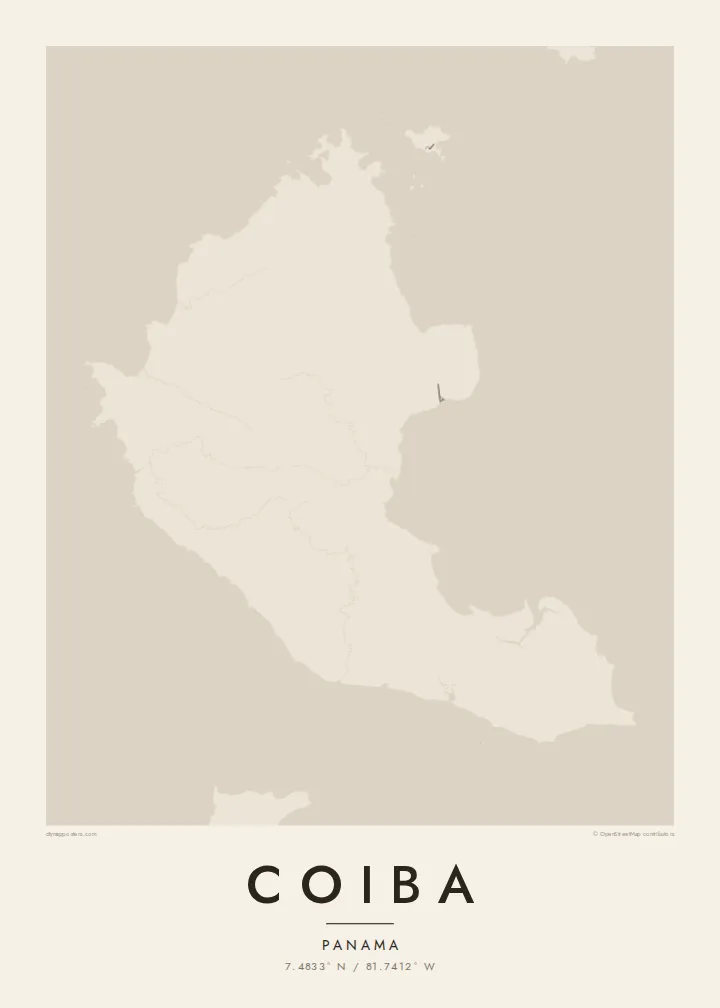 Coiba map poster — Paper