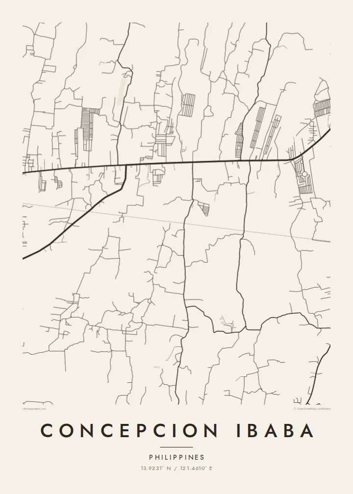 Concepcion Ibaba map poster — Paper
