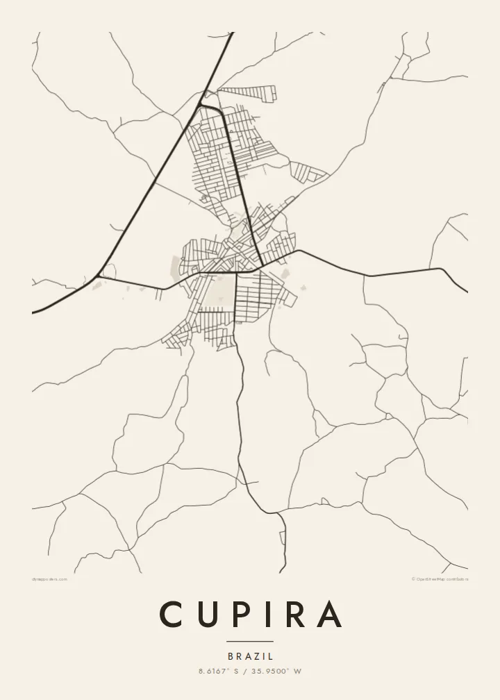 Cupira map poster — Paper
