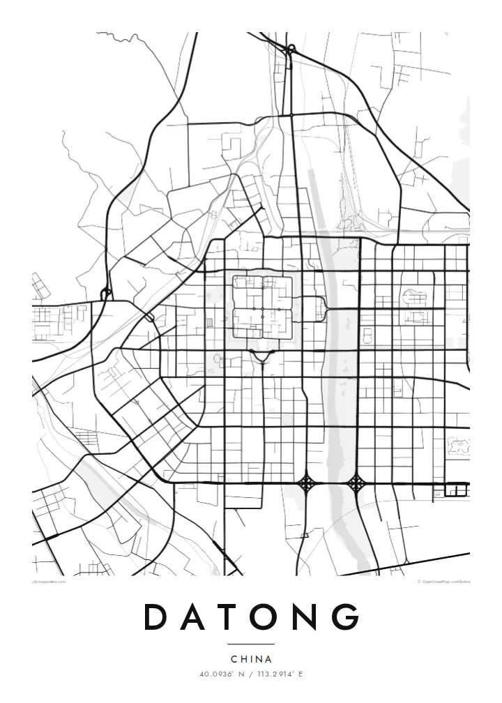 Datong bykort plakat — Classic
