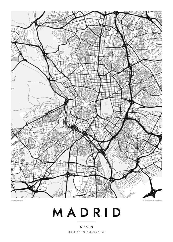 Madrid kortplakat — Classic