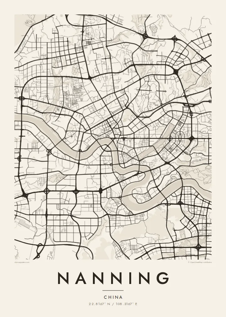 Nanning kortplakat — Paper