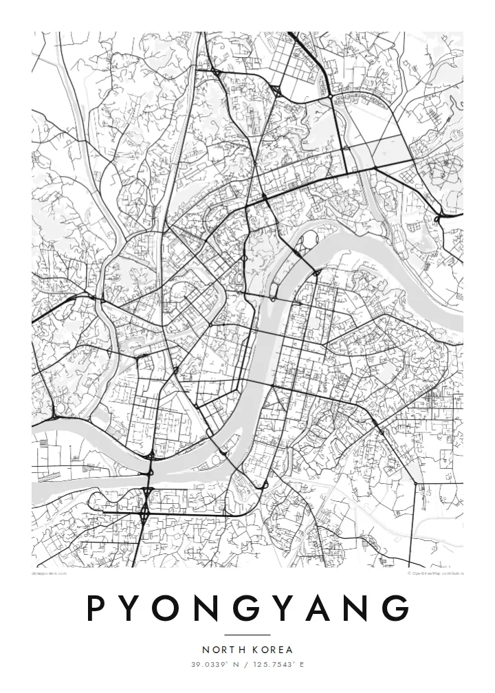 Pyongyang bykort plakat — Classic