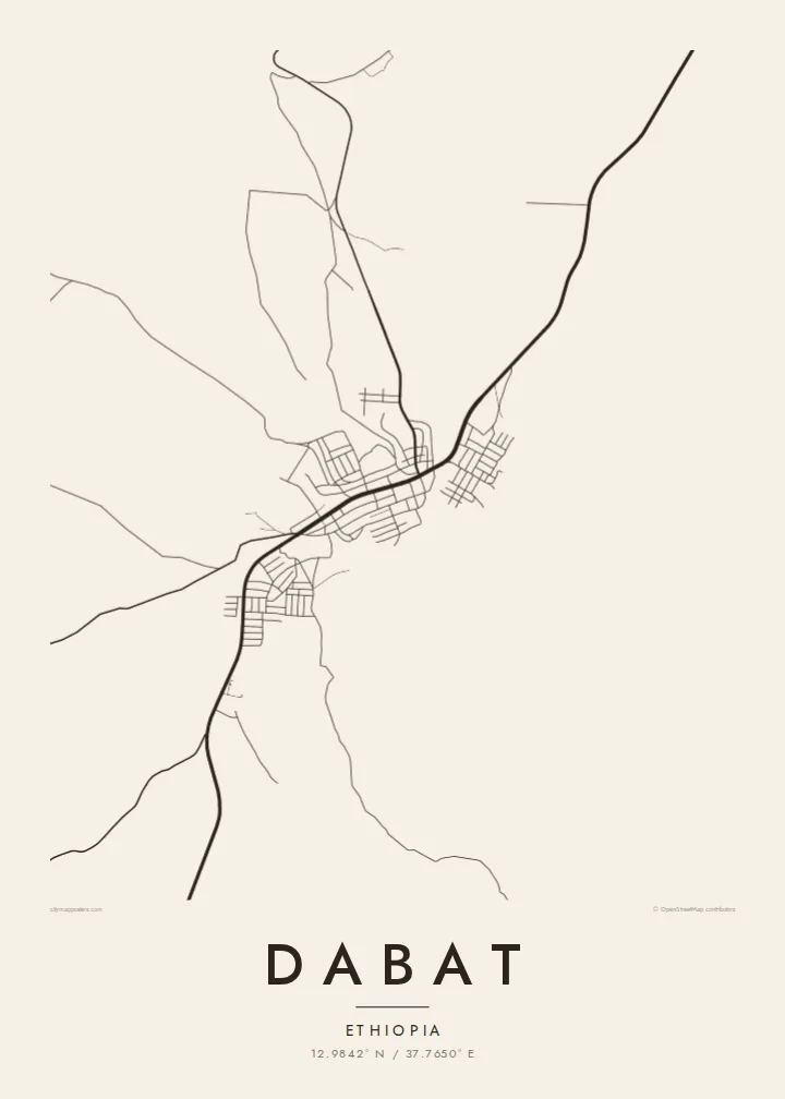 Dabat map poster — Paper style