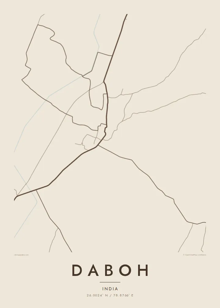 Daboh map poster — Sand