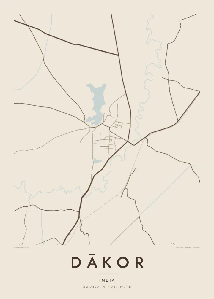 Dākor map poster — Sand