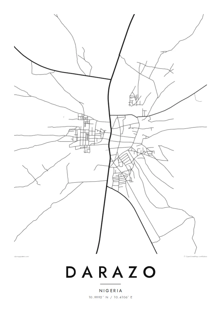 Darazo map poster — Classic