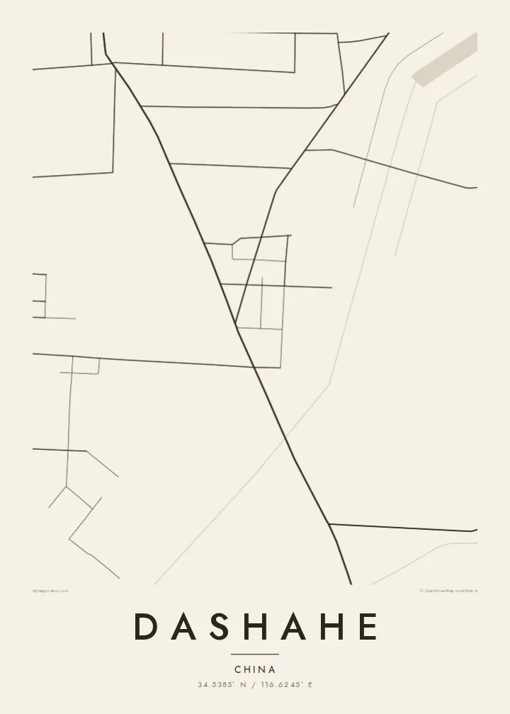 Dashahe map poster — Paper