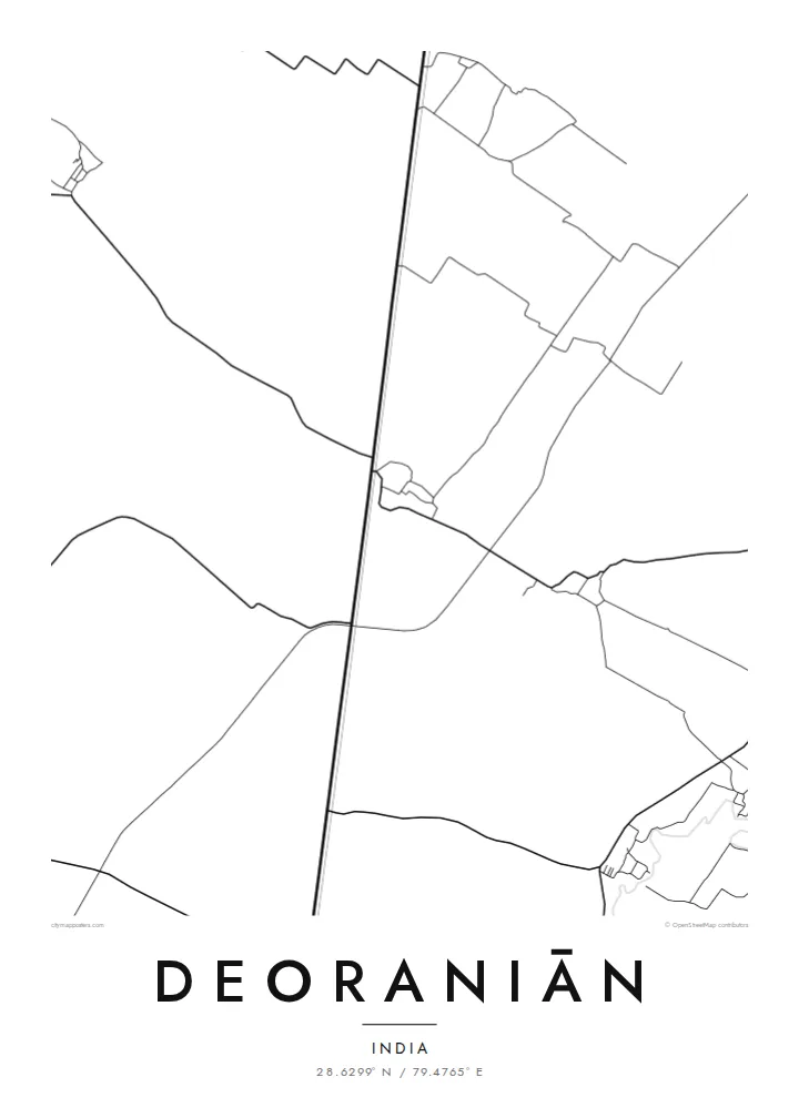 Deoraniān map poster — Classic