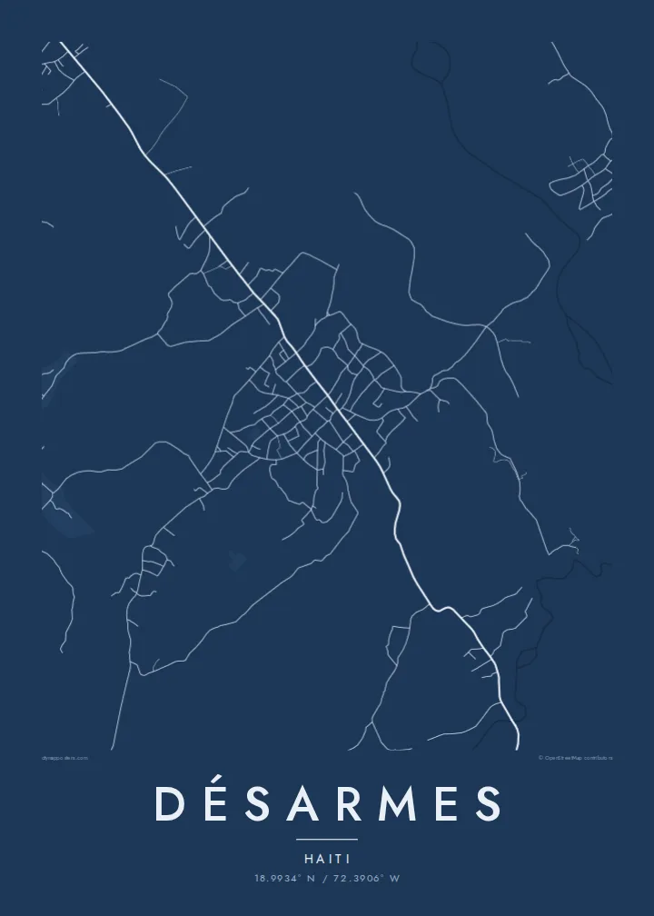 Désarmes map poster — Blueprint