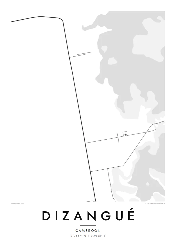 Dizangué map poster — Classic