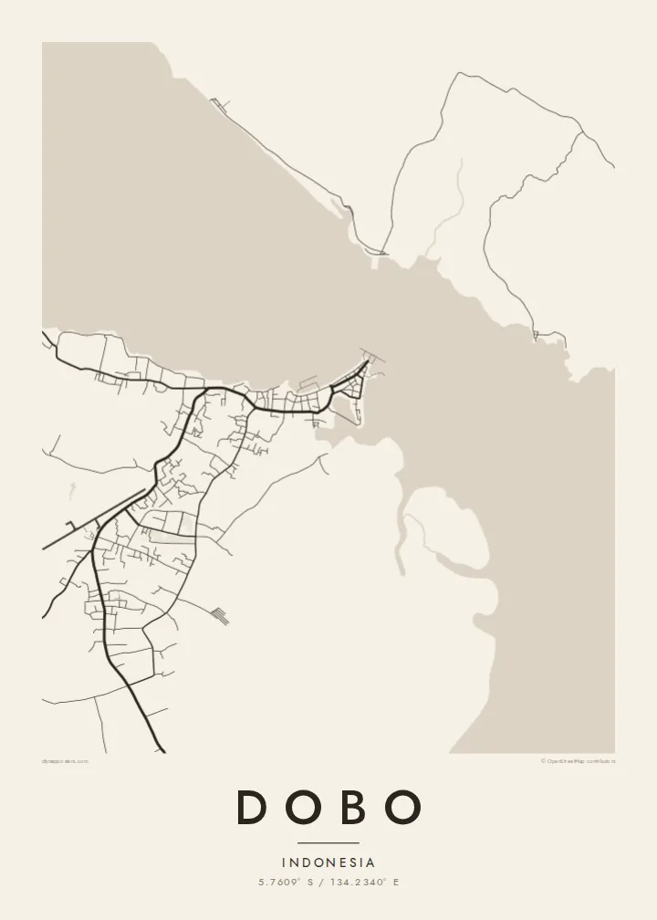 Dobo map poster — Paper style